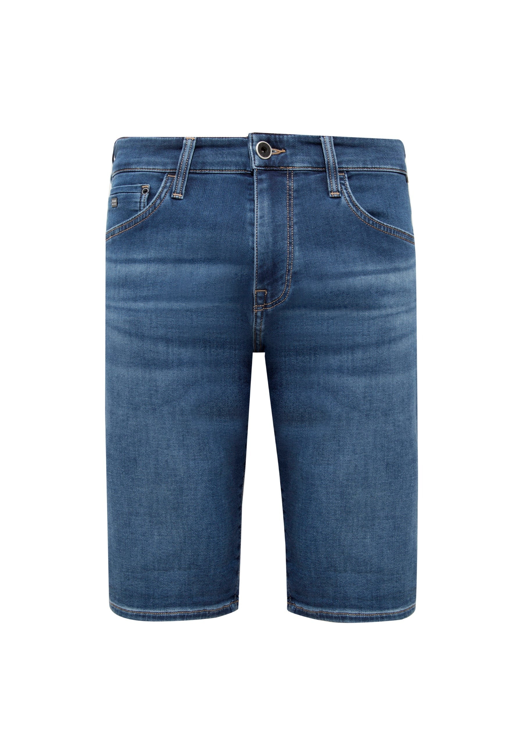 Tim in Dark Blue Sporty Jeansshorts Mavi
