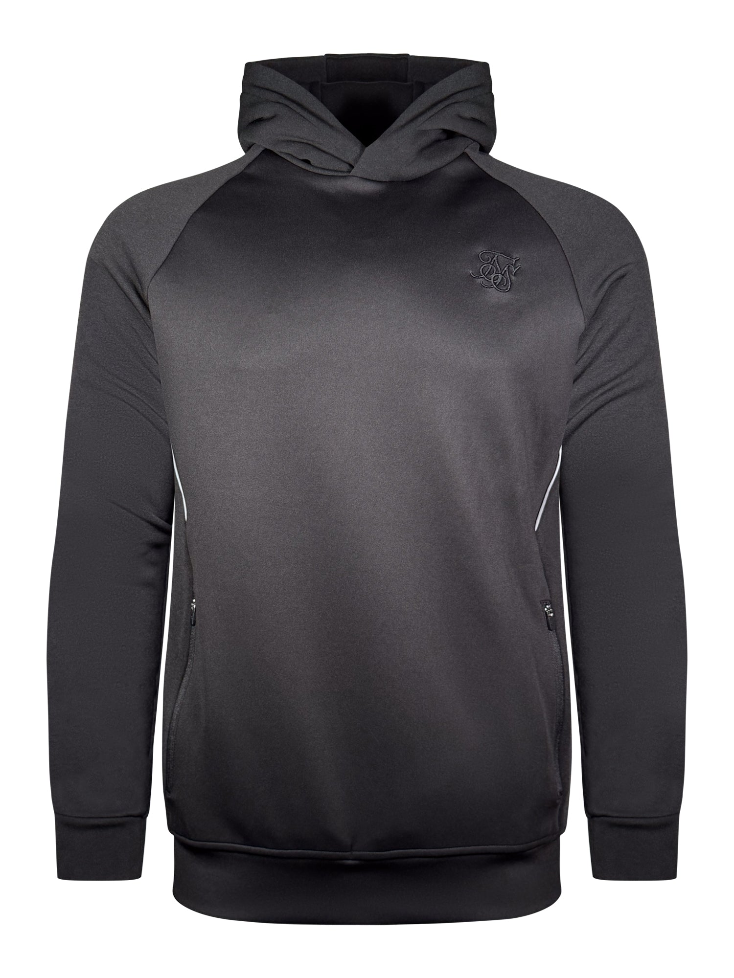 Muscle Fit Hoodie in Black Kapuzenpullover SikSilk