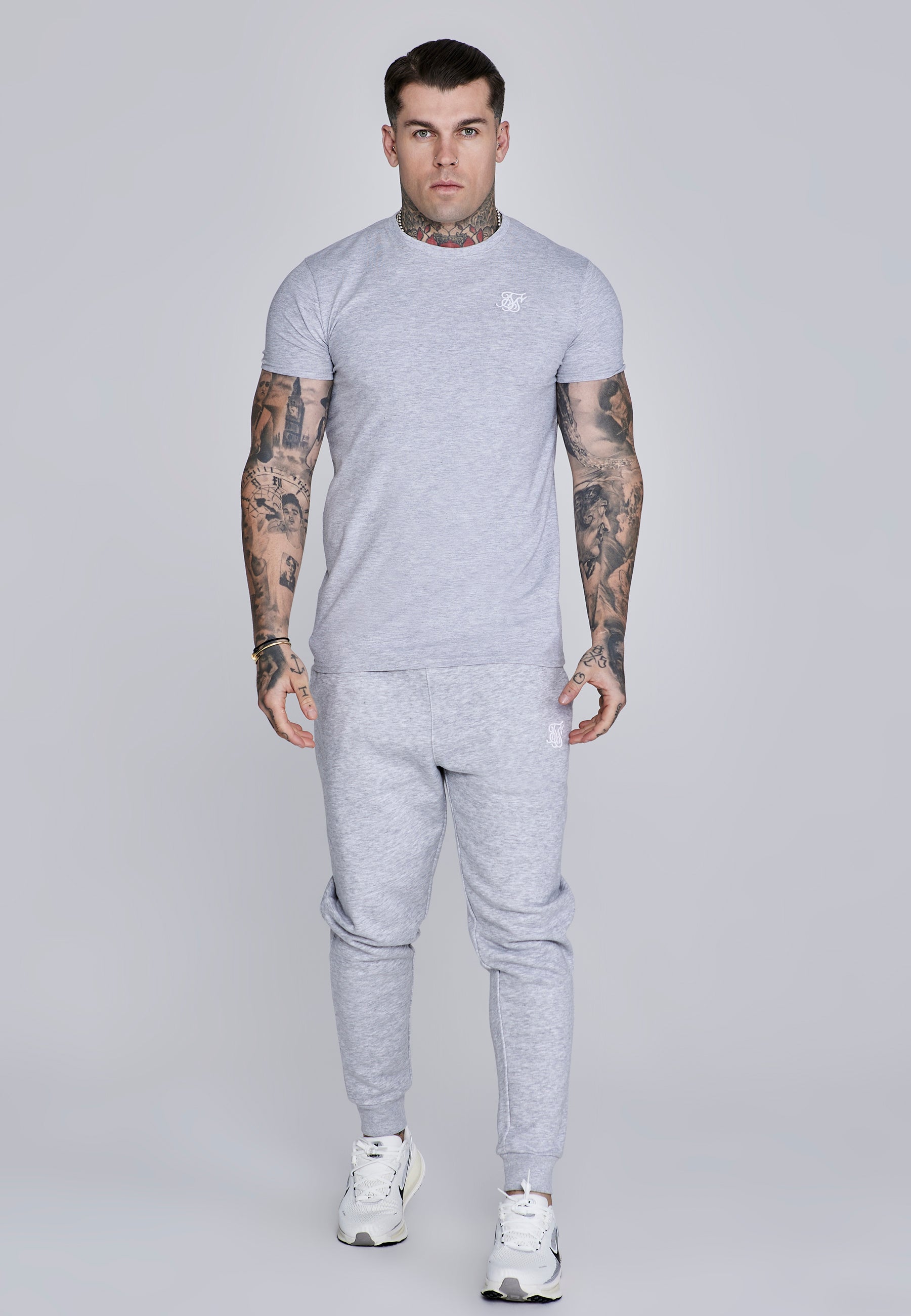 Essentials Joggers in Grey Marl Hosen SikSilk