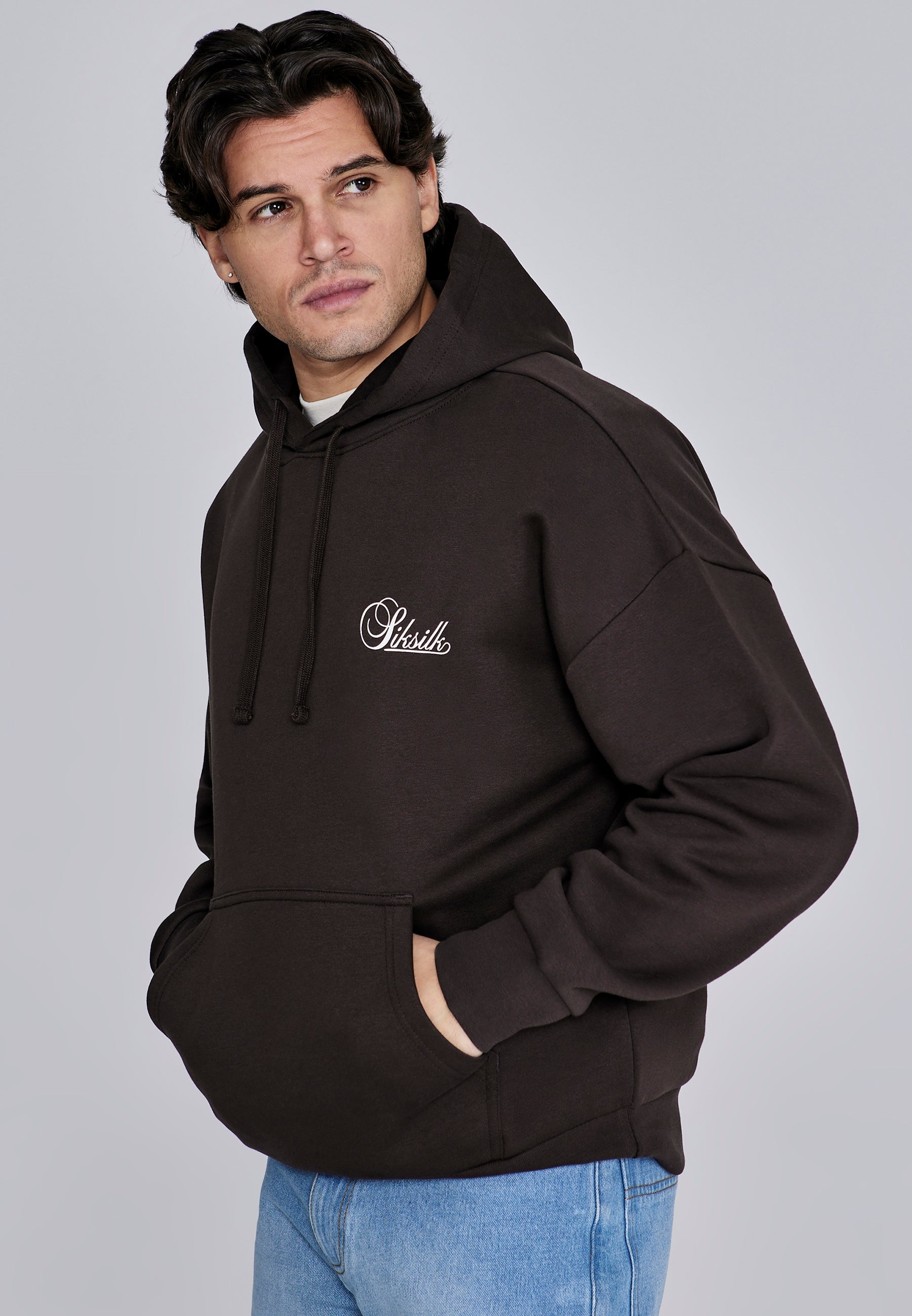 Essentials Hoodie in Brown Kapuzenpullover SikSilk