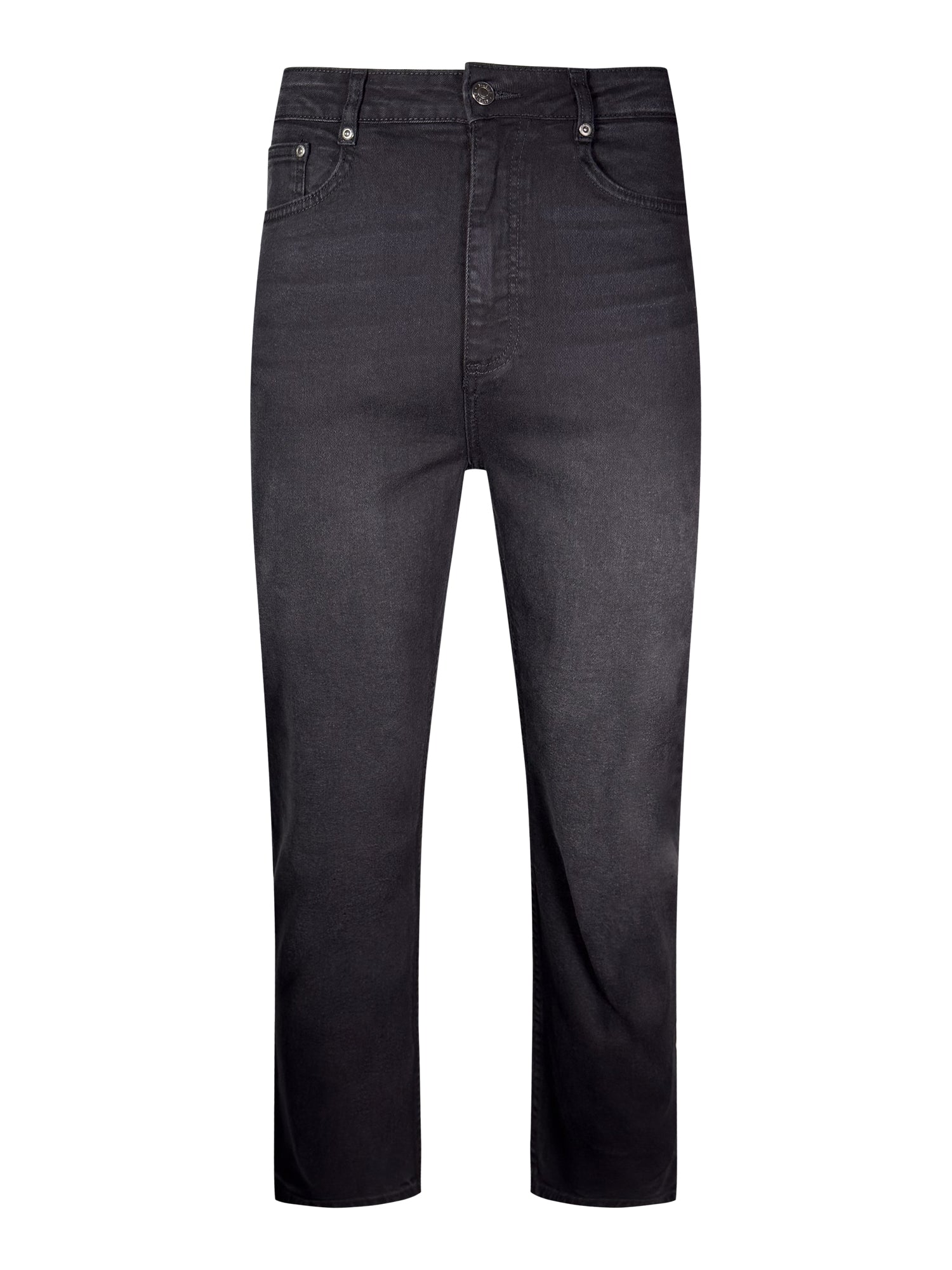 Tapered Fit Jeans in Washed Black