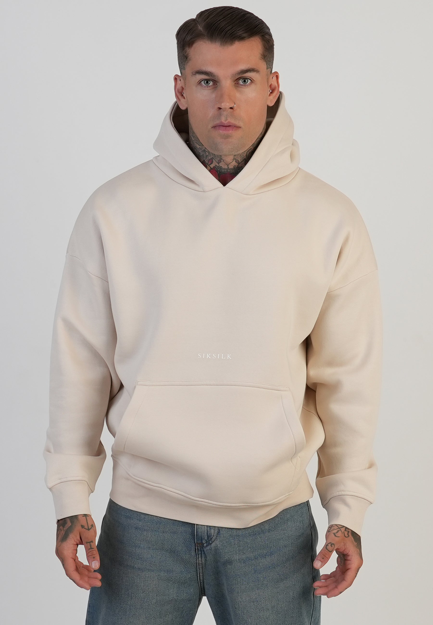 Graphic Hoodie in Ecru