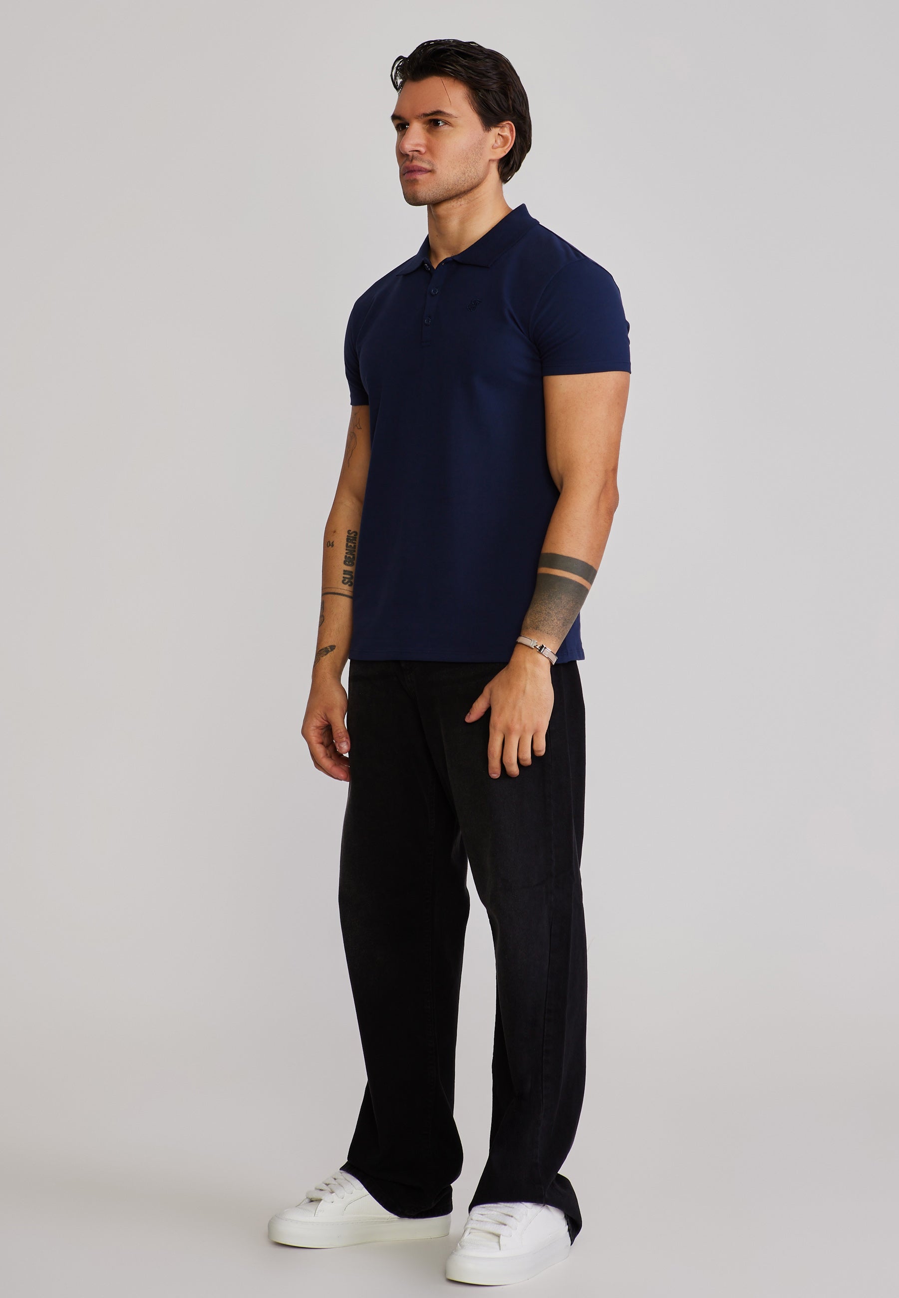 Polo T-Shirt in Navy T-Shirts SikSilk