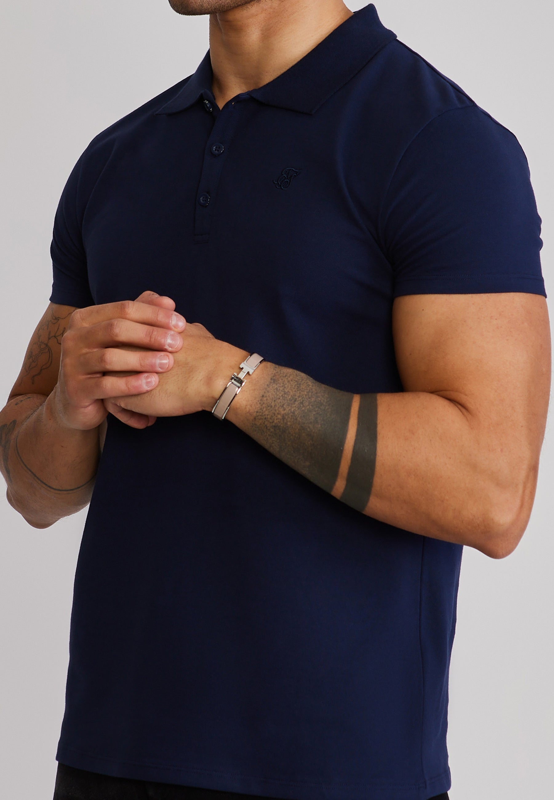 Polo T-Shirt in Navy T-Shirts SikSilk