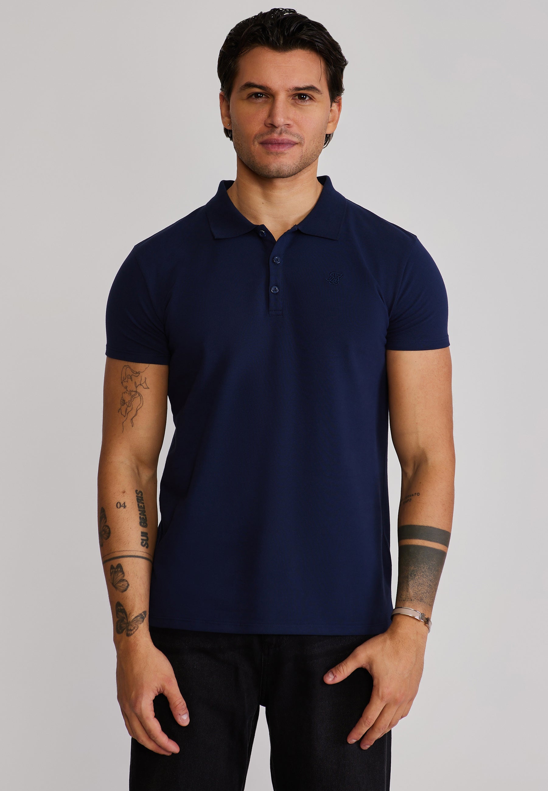Polo T-Shirt in Navy T-Shirts SikSilk