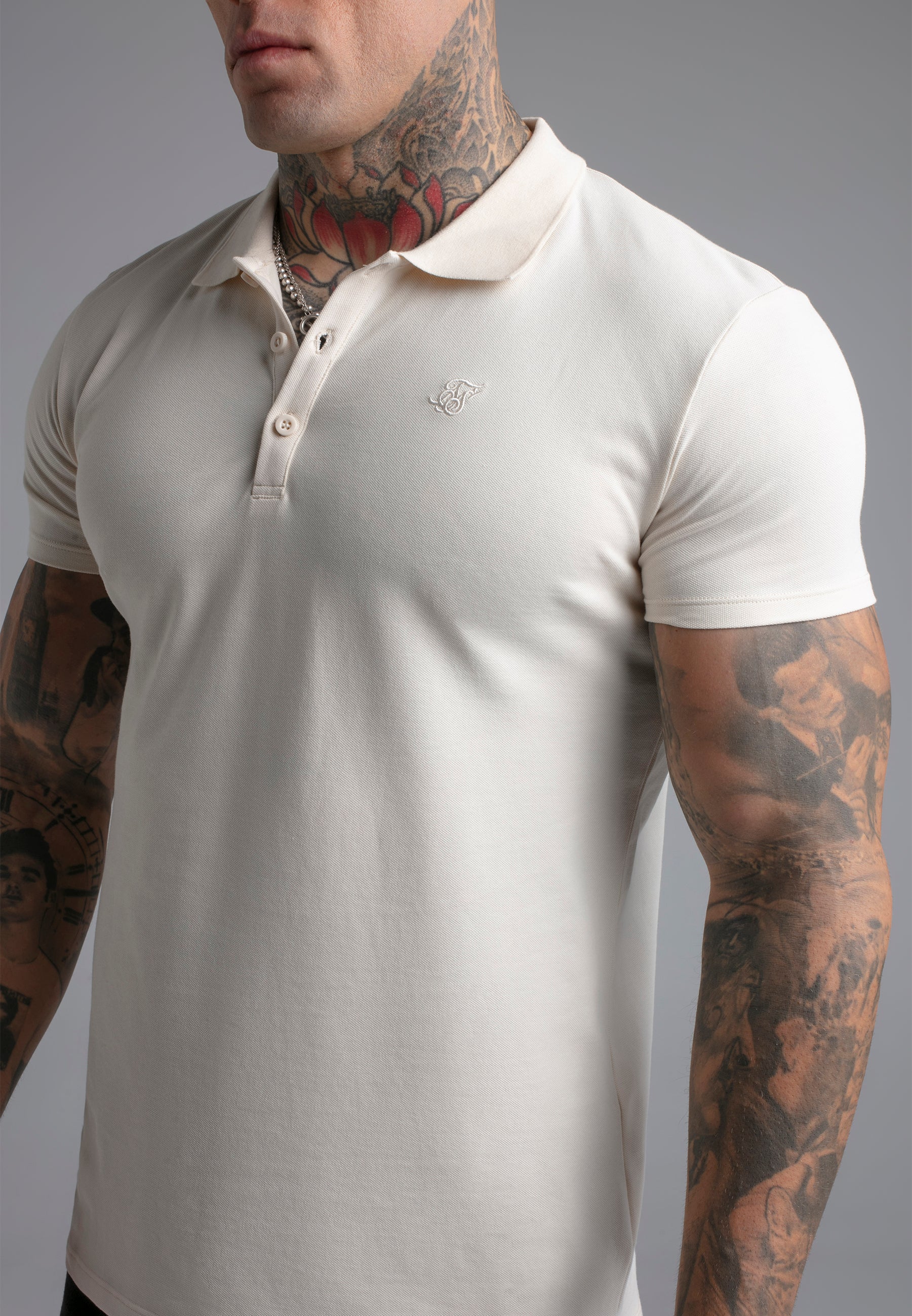 Polo T-Shirt in Ecru T-Shirts SikSilk